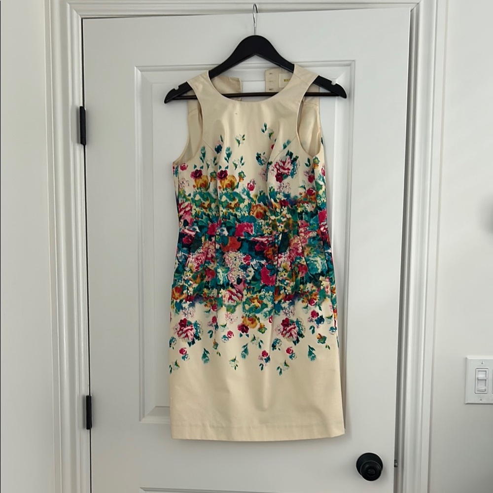 Maeve Cream Sleeveless Sheath Dress for Cocktail Events